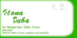 ilona duba business card